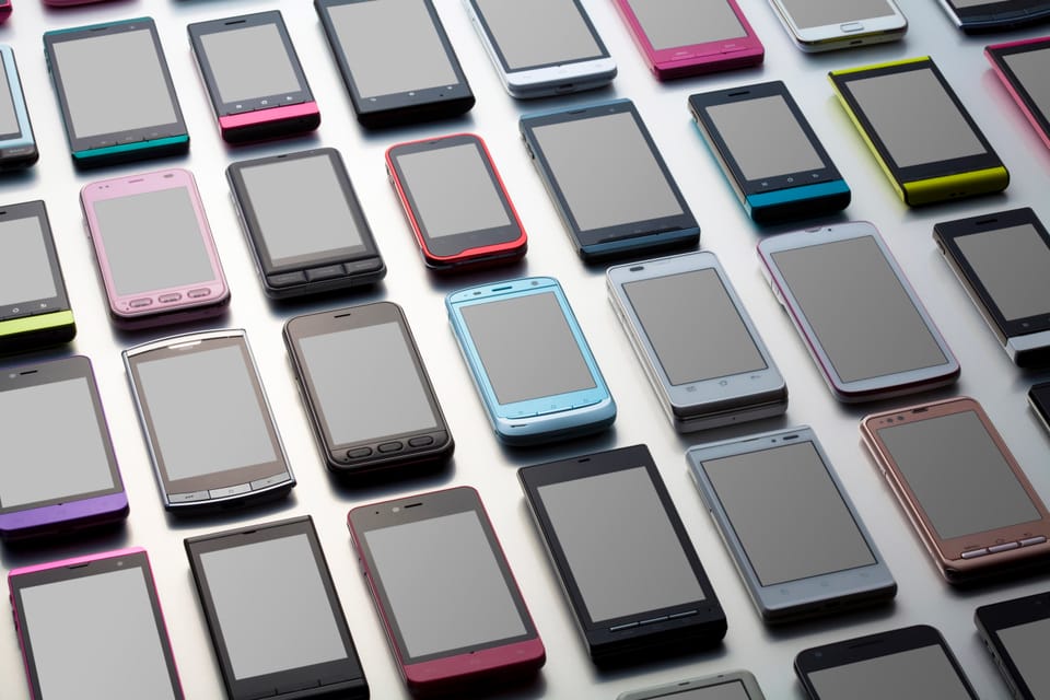 a bunch of phones